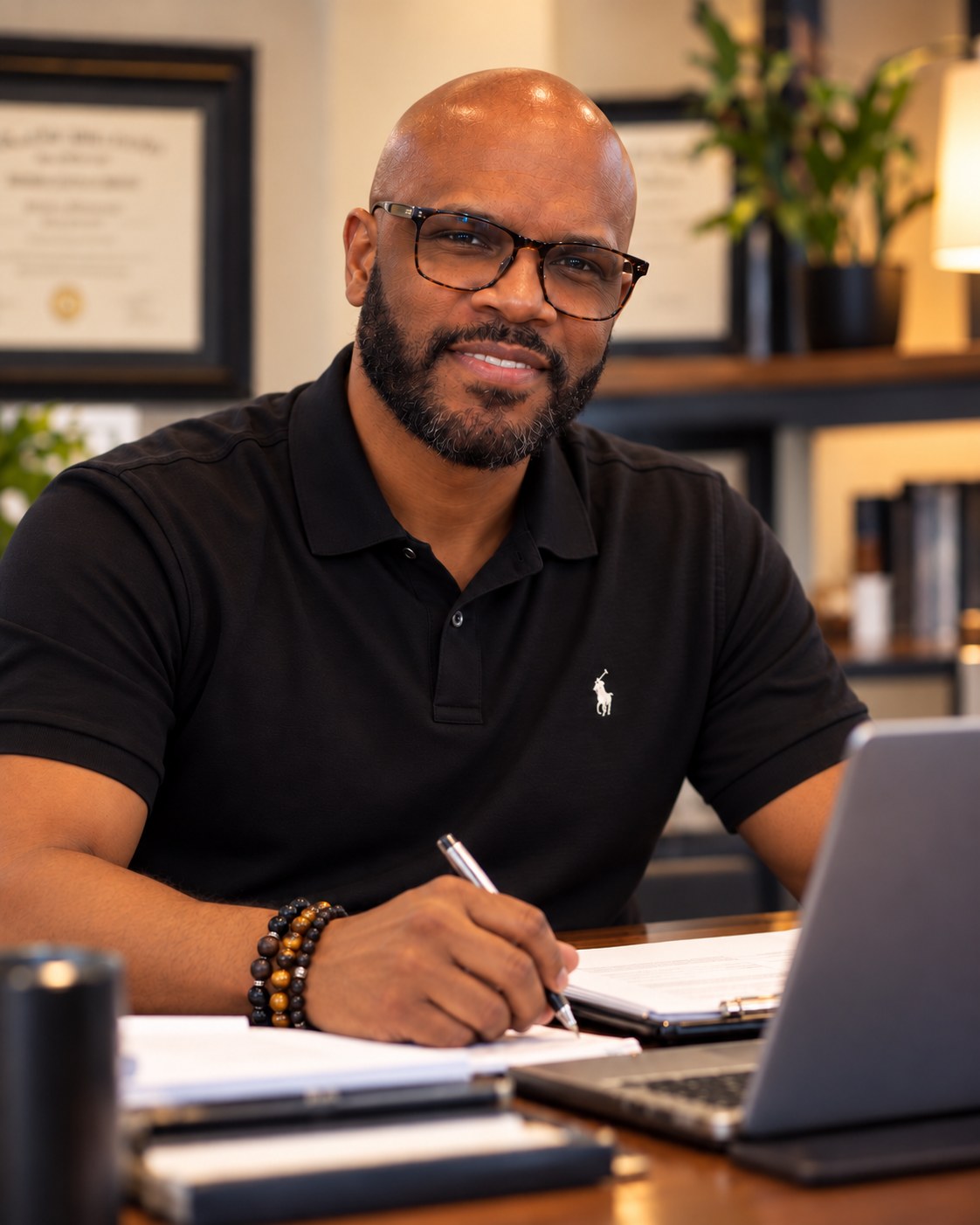 Attikis J Davis EA at his desk