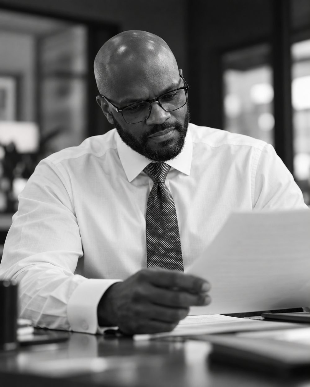 Attikis J Davis EA reviewing tax documents
