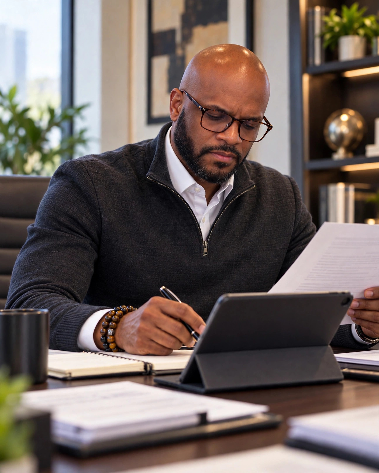 Attikis J Davis EA at work in his office